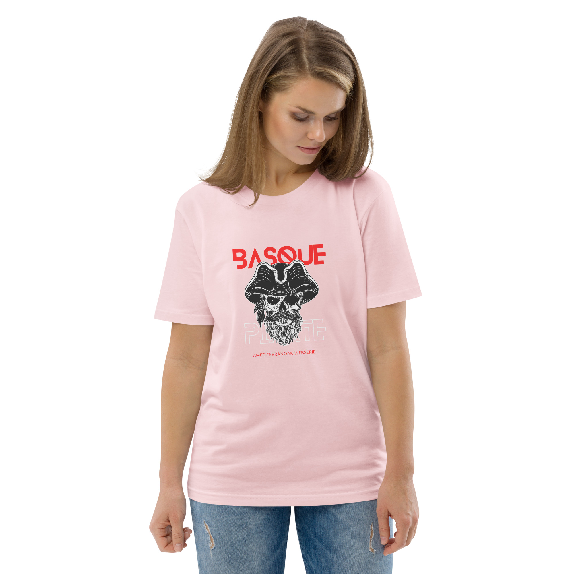 T-shirt unisexe en coton biologique Basque pirate 82 T-shirt unisexe en coton biologique Basque pirate – Image 82