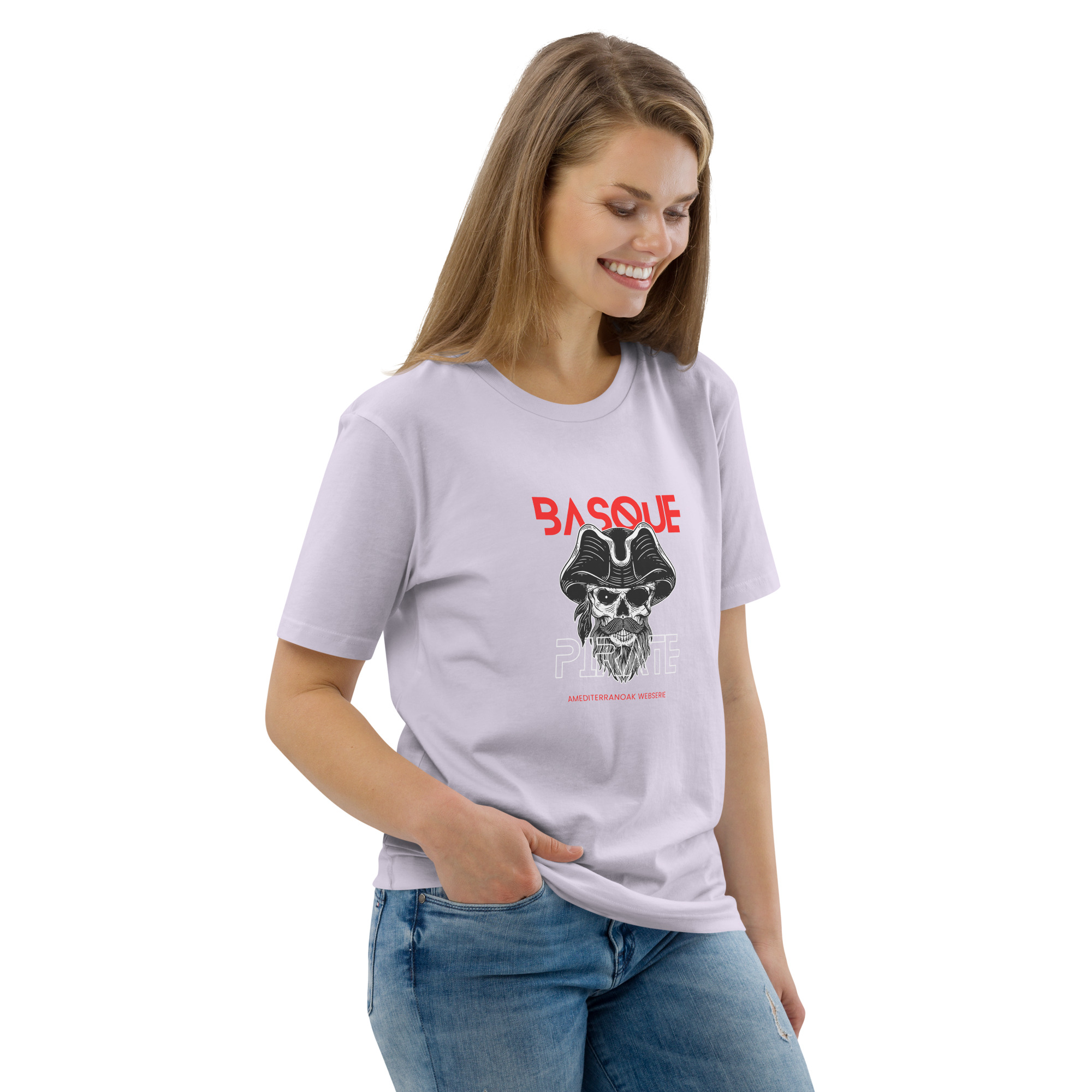 T-shirt unisexe en coton biologique Basque pirate 94 T-shirt unisexe en coton biologique Basque pirate – Image 94